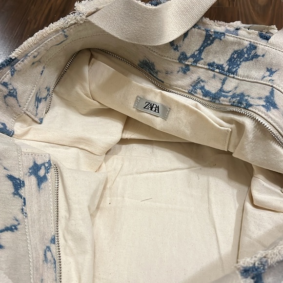 Zara Denim Tie Dye Maxi Tote - Picture 9 of 12